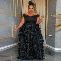 HO Produit le plus vendu chez les dames grande taille vêtements pour femmes taille haute minceur robes de soirée grande taille pour femme