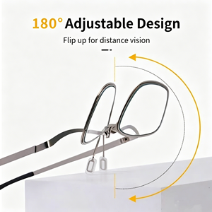 <span class=keywords><strong>Lunettes</strong></span> de lecture anti-lumière bleue légères, de haute qualité, unisexes, de marque OEM, design carré, monture intégrale en métal, style tendance - Product Image 3