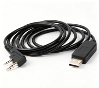 Cable Serial USB a TTL FTDI, Cable de Programación PLC con Conector K, Cable de Datos para PC para Radios Walkie Talkie Kenwood Baofeng