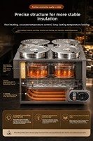 Chauffe-chocolat professionnel 4L à 3 bacs en acier inoxydable, station de maintien au chaud pour sauces et desserts, idéal pour les boulangeries et les marques de concession - Vente directe usine