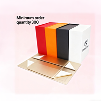 Boîtes cadeaux en papier pliantes de qualité supérieure avec logo personnalisé, taille du ruban, rose et noir, forme rectangulaire, emballage magnétique