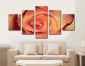 Ensemble de peintures abstraites imprimées Epson de style moderne sur toile avec sujet de fleurs - Product Image 5