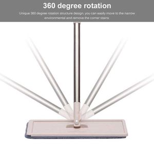 Ensemble serpillière plate et seau de nettoyage multifonctionnel en acier inoxydable avec manche extensible, haute déshydratation, vente en gros usine - Product Image 4