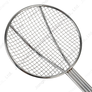 Lưới Thép Mạ Crôm Chảo Chiên Kiểu Pháp Dụng Cụ Lọc Chiên Tròn Cho Nhà Bếp Nấu Ăn Có Tay Cầm Tráng - Product Image 4