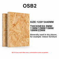 Panneau mural sandwich en OSB ignifuge de 18 mm de Chine, finition bois massif, certifié Treezo, matériau de construction modèle OSB2