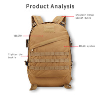 900D Oxford étanche Camouflage assaut sac à dos Mochila 45L Molle survie randonnée sac à dos chasse tactique sac à dos sac