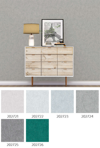 Modern basit düz 0.53*9.5 M dokunmamış duvar kağıdı oturma odası yatak odası için amerikan keten rustik mühendislik duvar kağıdı yanmaz - Product Image 4