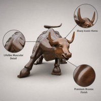 Escultura de Bronce de Wall Street para Áreas Públicas como Parques al Aire Libre, Distritos Financieros y Calles Comerciales - Fundición 3D de Moda