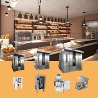 Four rotatif Jayonho haute efficacité électrique/gaz/diesel pour boulangerie, double porte, grande capacité, 64 plateaux, acier inoxydable
