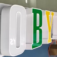 Letrero Publicitario Decorativo de Pared con Iluminación Frontal LED 3D, Personalizado, Brillante, Impermeable IP65, Acrílico con Borde Envolvente, Acero Inoxidable