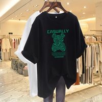 T-shirt mi-long à manches longues pour femme, vert uni, 100% coton, col rond, coupe ample vintage, mode estivale rétro, grande taille