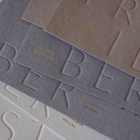 Cartes de Remerciement Personnalisées avec Logo en Relief, Cartes de Visite sur Papier Coton 600g, Cartes de Vœux Cadeau