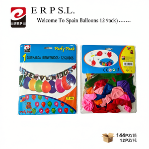 Set di decorazioni per feste Erpsl Welcome To Spain Balloons, confezione da 12 palloncini - Product Image 2