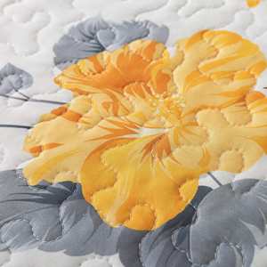 Juegos de <span class=keywords><strong>Cubrecamas</strong></span> de Estilo Moderno Personalizados al por Mayor de Fábrica Aoyatex, Juegos de <span class=keywords><strong>Cubrecamas</strong></span> con Estampado Floral de Hojas de Plantas - Product Image 5