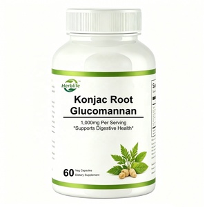 Capsule de Glucomannane de Racine de Konjac en Gros d'Usine OEM, Extrait de Fibres Amincissantes Halal, Complément Alimentaire, Capsule de Glucomannane de Konjac - Product Image 1