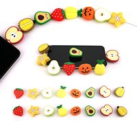 Protector de Cable USB con Diseño de Frutas, Organizador de Cables, Protector de Cargador, Enrollador de Cables, Funda Protectora para Cable de Datos