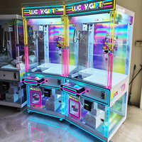Machine à griffes d'arcade économique en métal pour parc d'attractions, à monnayeur, avec support de langue anglaise et lumière clignotante