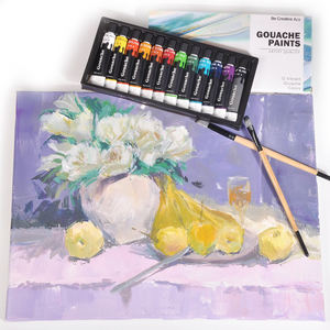 Peintures <span class=keywords><strong>Gouache</strong></span> OEM en Tubes à Application Lisse, Séchage Rapide, Lot de Peintures <span class=keywords><strong>Gouache</strong></span> en Gros pour Débutants - Product Image 4