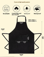 Tablier de cuisine en tissu non tissé avec logo personnalisé de la marque QC - Écologique, durable, lavable, réutilisable, anti-salissure, sans manches, 1-4