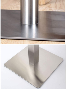 Ánh Sáng Gỗ Vuông Bảng Nhà Hàng Bảng Kim Loại Hiện Đại Cơ Sở Vuông Bảng Top Với Kim Loại Chân Cao Cấp Thép Không Gỉ Nhựa - Product Image 4