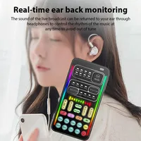 I9 changeur de voix Mini effet Audio multiple cartes son en direct compatibles Bluetooth outil de micro de carte son en direct Portable Ultra-mince