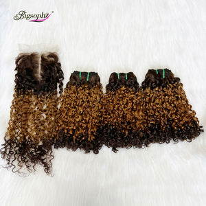 ผมต่อแบบมัด 100% ผมแท้, ผมแท้แบบลอนพิกซี่, ผมต่อแบบ SDD 3 สี - Product Image 2