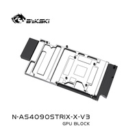 Bykski N-AS4090STRIX-X-V3 Blok Pendingin Air Kartu Grafis Konstruksi Logam Penuh untuk Pendinginan Cair 4090 RTX