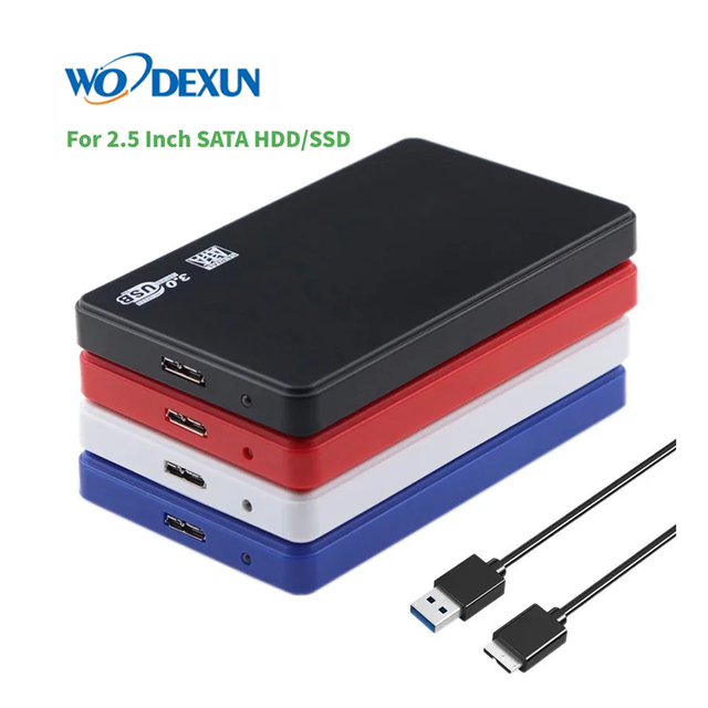 2.5 Inch SATA HDD SSD Enclosure USB 3.0 5Gbps Tool-Free External Hard Drive Case Support 6TB for Laptop PC MacBook PS5