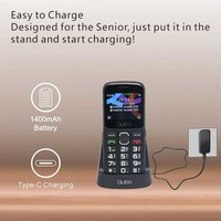 Teléfono para Personas Mayores Odm 4G Linux con Pantalla Grande en Español, Diseño de Barra, Base de Carga, Botones Grandes, Voz HD, Doble SIM, Linterna y Radio FM
