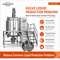 Homogénéisateur mélangeur liquide 1000L avec pompe à vide pour cosmétiques, shampoings, lotions, jus de fruits, encres d'impression et réservoirs de mélange industriels