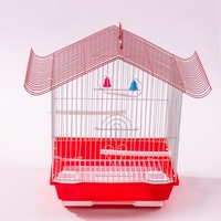 Cage à oiseaux moderne en acier inoxydable, pliable, avec plateau en plastique suspendu pour perruches - Vente en gros