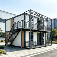 Maison conteneur en acier préfabriquée de luxe, moderne et économique, extensible, 20FT/30FT/40FT, avec salle de bain et cuisine, pour villa