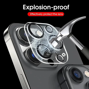 Verre trempé pour iPhone 17 <span class=keywords><strong>Pro</strong></span> Max 16 15 14 13 <span class=keywords><strong>Pro</strong></span> Max Plus Mini Protecteur d'objectif de caméra Cercle noir Film de protection pour objectif - Product Image 6