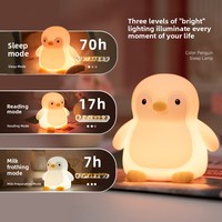 Veilleuse créative en silicone multicolore à changement de couleur, rechargeable par USB, petite lampe d'ambiance pour chambre à coucher