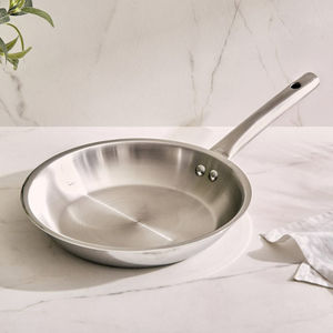 Sartén Antiadherente Moderna de Acero Inoxidable de 12 Pulgadas - Construcción de 5 Capas Revestidas de Acero Inoxidable - Utensilios de Cocina Profesionales de la India - Product Image 2