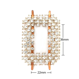 Fivela de Sapato de Moda com Strass de Cristal, Fivela de Diamante Inlay Metálico para Decoração de Sapatos e Acessórios - Product Image 4