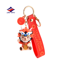 Longzhiyu, 20 ans d'expérience OEM, usine de porte-clés 3D en PVC et caoutchouc personnalisés, pendentif créatif de dessin animé pour la promotion de la marque
