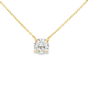 IGI Certified Lab Grown Diamond Floating Solitaire Pendant Necklace 14K 18K Solid Gold Fine Jewelry Wedding <b>Gift</b> - Product Image 4
