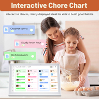 Calendrier numérique OEM 15,6 pouces avec écran tactile Android, organisateur familial, tableau de récompenses et de tâches avec support pour mur ou bureau