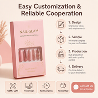 Boîte d'emballage personnalisée pour nail art, en papier kraft avec fenêtre, écologique, pliable, pour salon de beauté, vente en gros