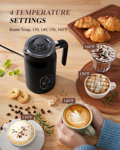 เครื่องตีฟองนมไฟฟ้า เครื่องทำฟองกาแฟ 4-in-1 สแตนเลสสตีลแบบตั้งโปรแกรมได้ ความจุ 600 มล. เครื่องอุ่นนมอัตโนมัติ หน้าจอสัมผัส - Product Image 3