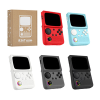 Console de jeu vidéo portable R36T, écran 3,5 pouces, lecteur de jeux rétro classique, manette de jeu, boîte pour enfants, cadeaux de Noël