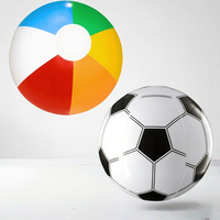 Ballons de plage gonflables en PVC et ensemble de ballons de football, 2 pièces, portables, géants, 28 cm, pour enfants, fête de plage d'été