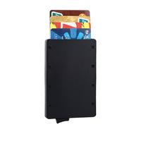 Dompet Kartu Bisnis & Kartu Kredit Anti RFID Berbahan Aluminium Alloy Berkualitas Tinggi dengan Kancing Penutup, Kapasitas 10 Kartu