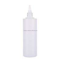 Flacon souple rond en PE semi-transparent de 100 ml, personnalisable avec votre marque, pour liquides cosmétiques, avec bouchon à vis et impression sérigraphiée