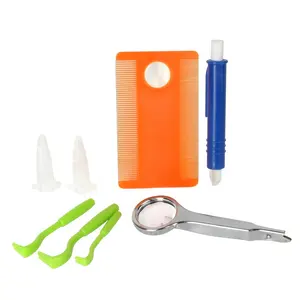 Fabriek Goedkope Prijs 8 In 1 Multifunctionele Kat Hond Tick Removal Tool Huisdier Vlooien Nit Tick Remover Set