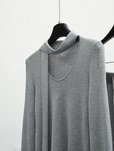 Maglione girocollo da <span class=keywords><strong>donna</strong></span> in cashmere spazzolato, <span class=keywords><strong>maglia</strong></span> termica a tinta unita senza cuciture, vestibilità morbida, personalizzabile con logo, MOQ basso - Product Image 5