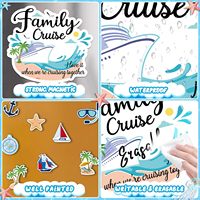 Vente en gros de papier imprimé personnalisé bateau de croisière mer fête décorer autocollants aimants cadeau personnalisé aimant souvenir aimants pour réfrigérateur