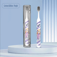 Happily Adult Oral Care Brosse à dents portable à poils souples et dentifrice intégré, 6 styles, design INS, pour un nettoyage en profondeur