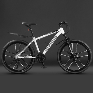 Bicicleta de Montaña Dirt Bike de 26/24 Pulgadas, 21 Velocidades, Todoterreno, para Estudiantes, con Suspensión en Horquilla, Frenos de Disco Dobles, <span class=keywords><strong>Cuadro</strong></span> de Acero al <span class=keywords><strong>Carbono</strong></span>, 150 kg - Product Image 5